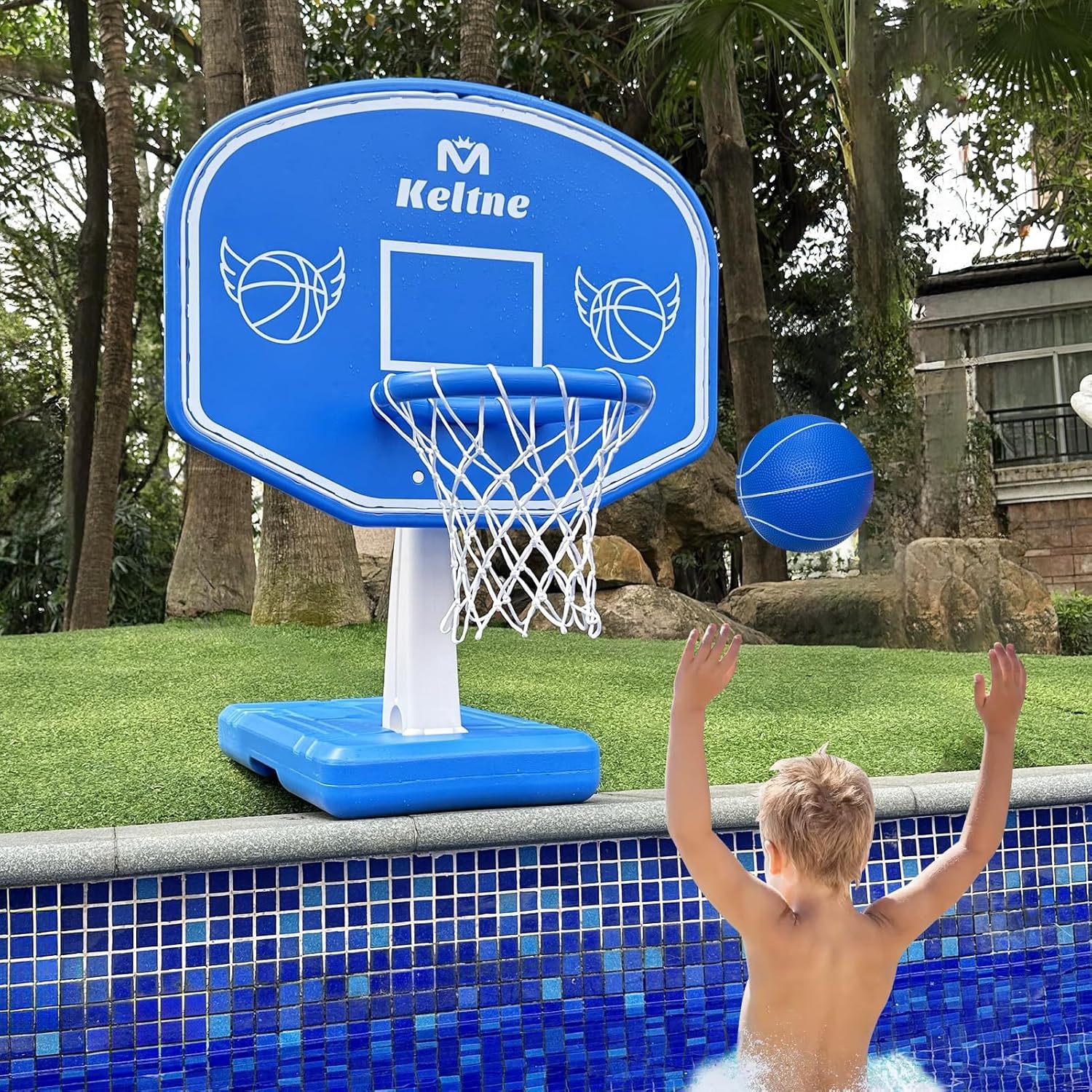 Kids Outdoor Games - Large Swimming Pool Basketball Hoop with