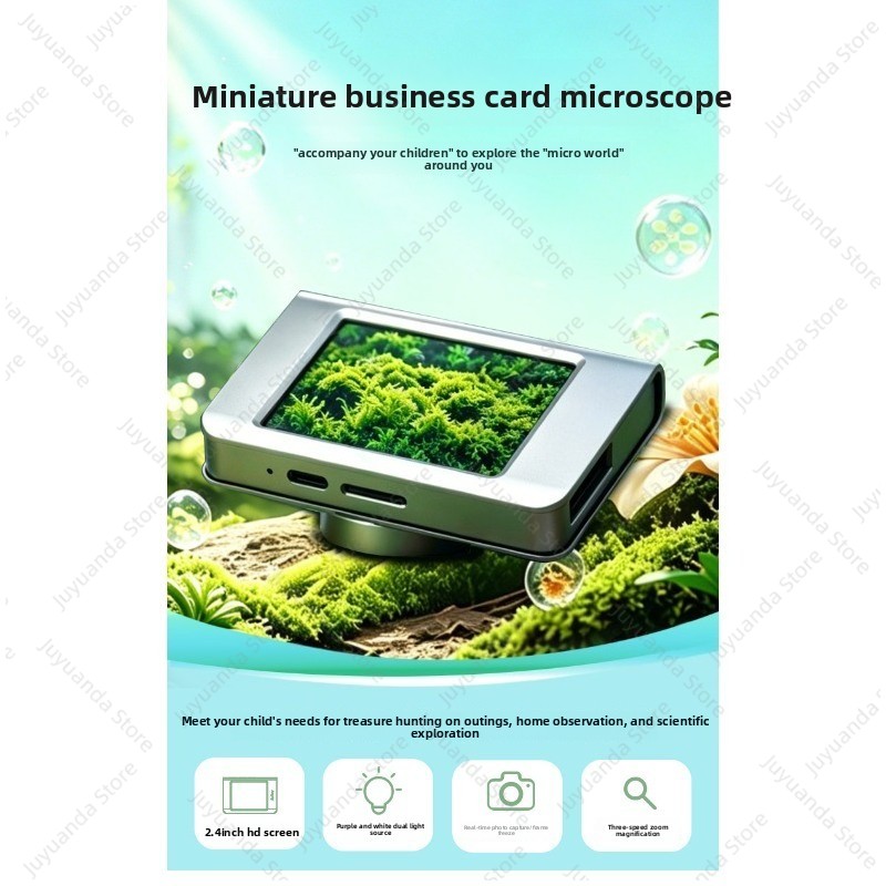 Kids Outdoor Microscope - Portable Digital Microscope Handheld Screen Magnifier