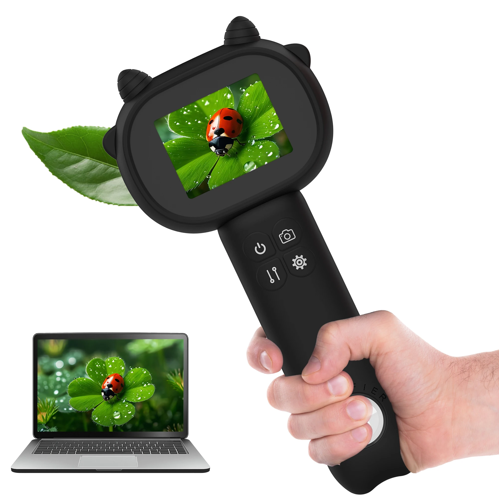 Kids Outdoor Microscope - 500X Digital Handheld Microscope for Kids