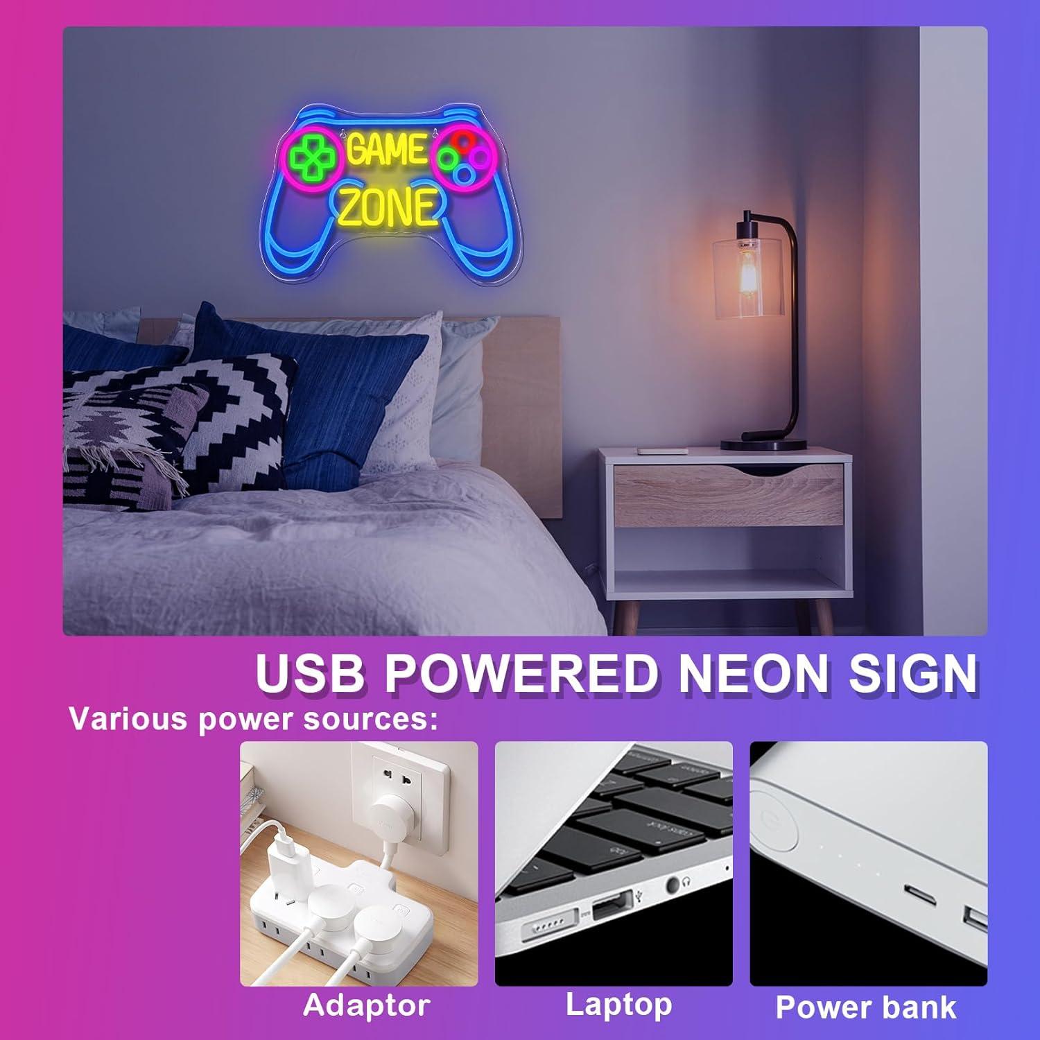 Game Zone Neon Sign USB Dimmab - Kids Outdoor Zone review and price