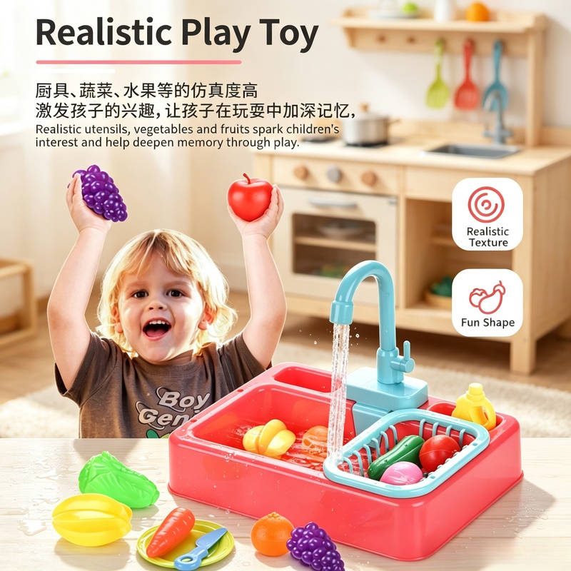 Kitchen Toy Plastic Dish‑Wash  - Kids Outdoor Mud Kitchen Accessories review and price