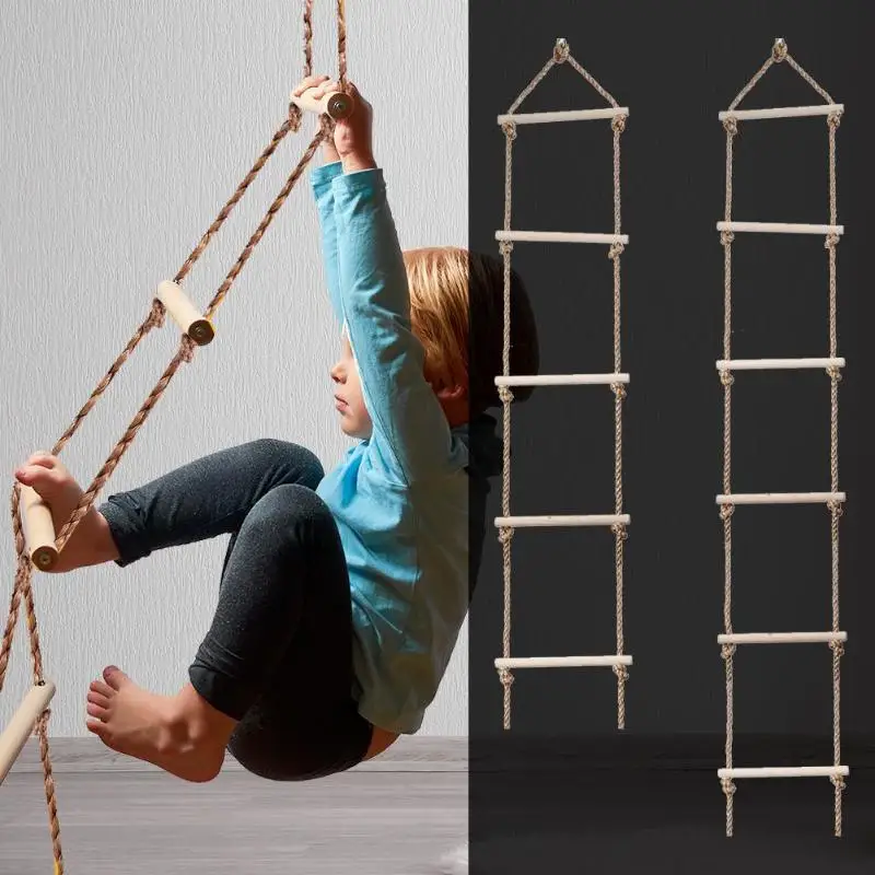 Kids Wooden Ladder Outdoor Act - Kids Outdoor Climbing Equipment review and price