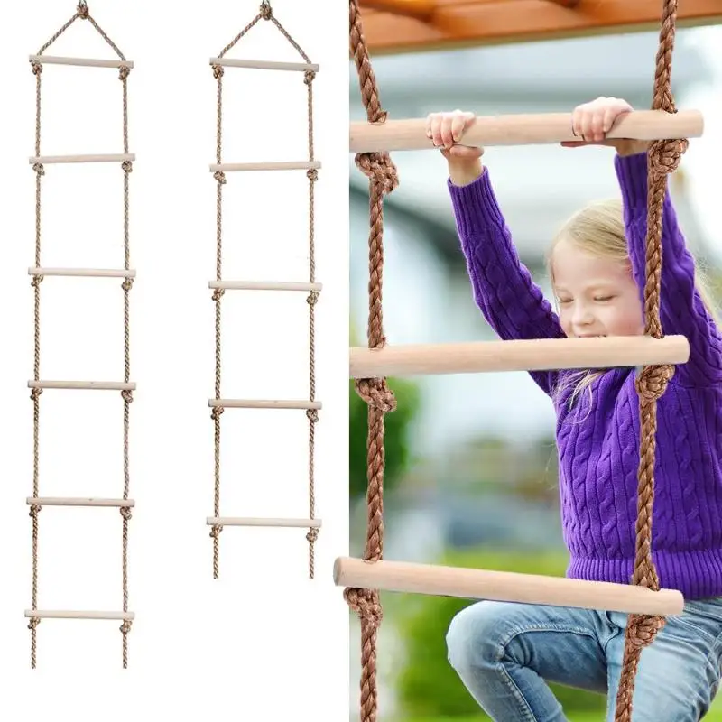 Kids Wooden Ladder Outdoor Act - Kids Outdoor Climbing Equipment review and price
