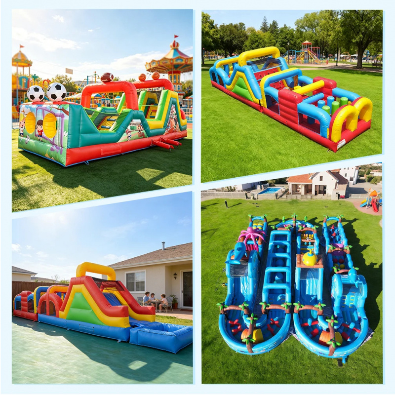 Large Red and Blue Commercial  - Kids Outdoor Games review and price