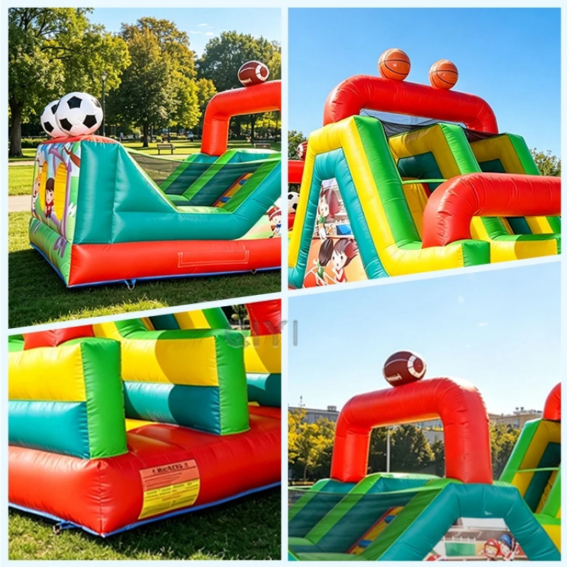Large Red and Blue Commercial  - Kids Outdoor Games review and price