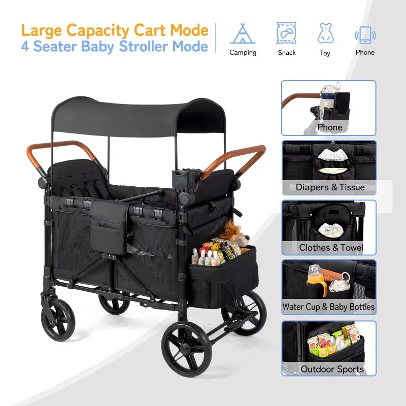 Outdoor Wagon Stroller 4 Seat  - Kids Outdoor Wagon review and price