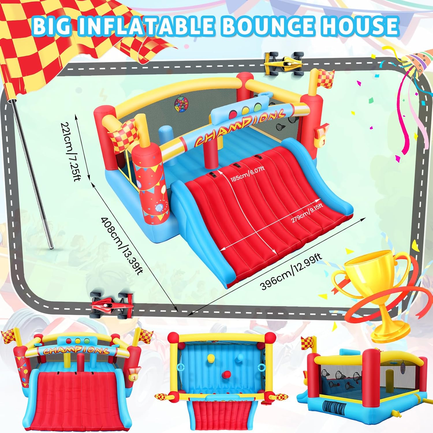 13FT Big Inflatable Bounce Hou - Kids Outdoor Games review and price