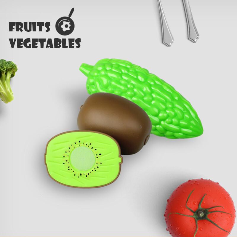 Cutting Play Food Set For Kids - Kids Outdoor Mud Kitchen Accessories review and price