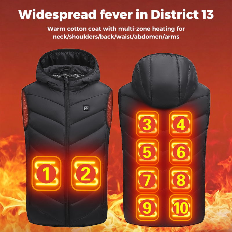 Kids Heated Vest 10 Zones Hood - Kids Outdoor Zone review and price
