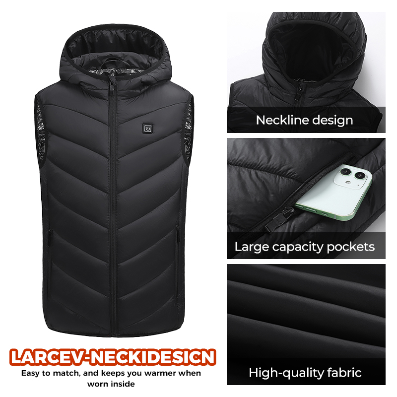 Kids Heated Vest 10 Zones Hood - Kids Outdoor Zone review and price