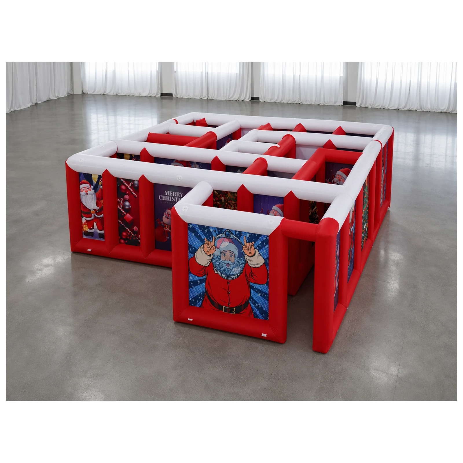 Large Red White Flat Roof Infl - Kids Outdoor Games review and price