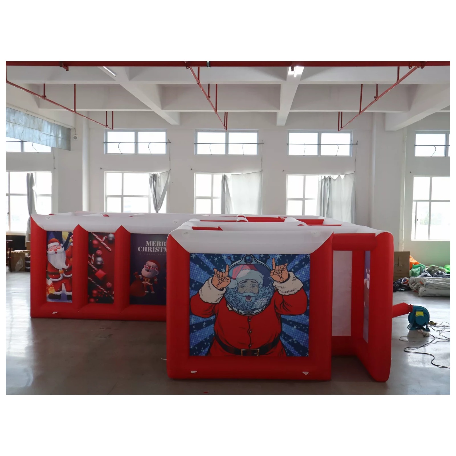 Large Red White Flat Roof Infl - Kids Outdoor Games review and price