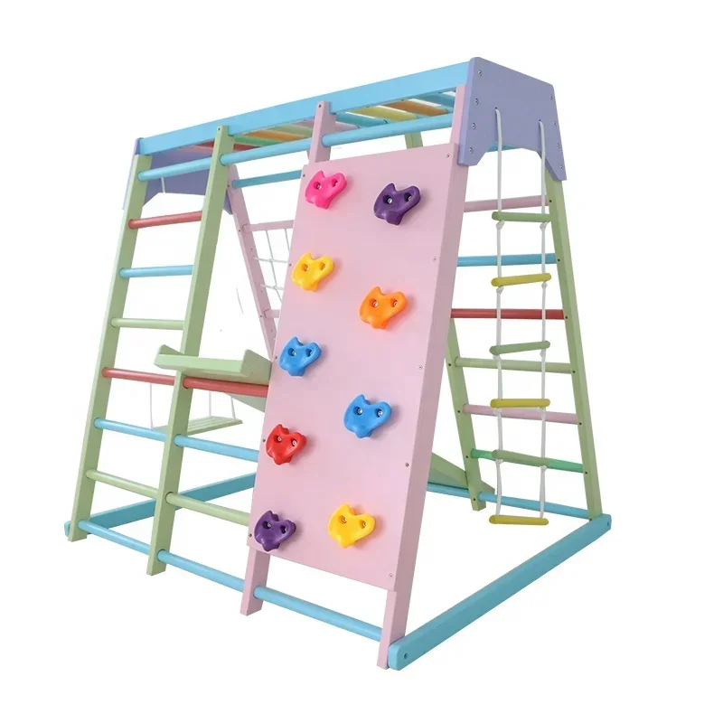Kids Wooden Climbing Frame Ind - Kids Outdoor Climbing Equipment review and price