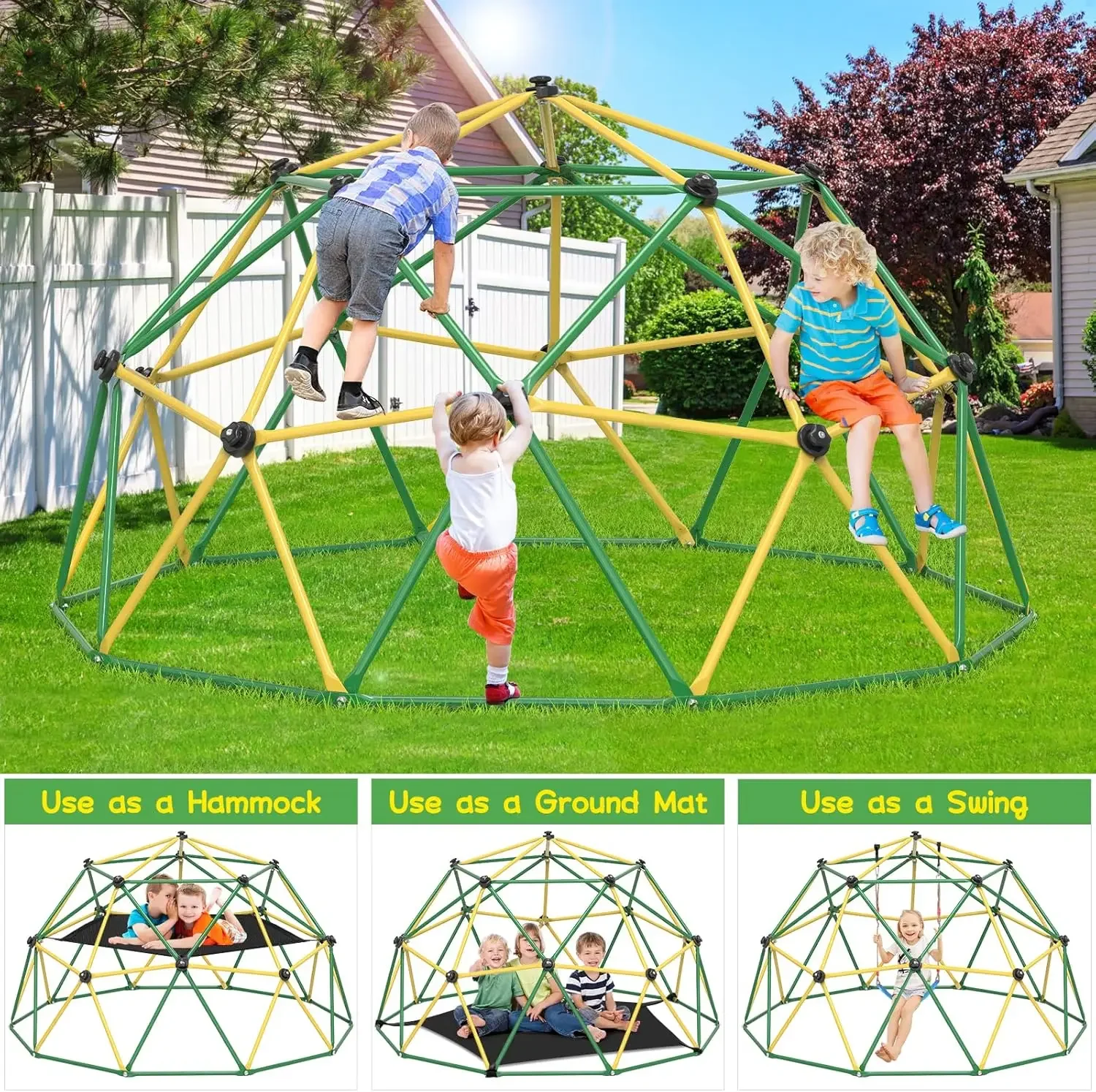 GIKPAL Climbing Dome, 10FT Dom - Kids Outdoor Dome Climber review and price
